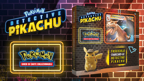 Fascicolo Charizard-<em>GX</em> dell’espansione <em>Detective Pikachu</em>