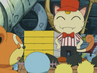 Meowth e il monumento