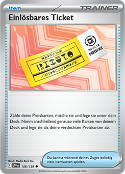 Einlösbares Ticket