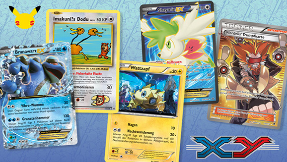 Pokémon-Sammelkartenspiel-Größen wählen ihre Lieblingskarten der Serie XY