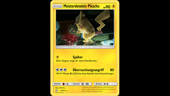 Mehr Meisterdetektiv Pikachu-Karten des Pokémon-Sammelkartenspiels enthüllt!
