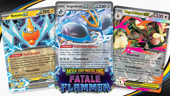 Pokémon-Sammelkartenspiel: Mega-Entwicklung – Fatale Flammen Dreierpack