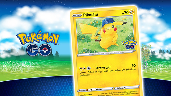 Erhalte eine Pikachu-Promokarte der Erweiterung Pokémon-Sammelkartenspiel: Pokémon GO bei ausgewählten Einzelhändlern