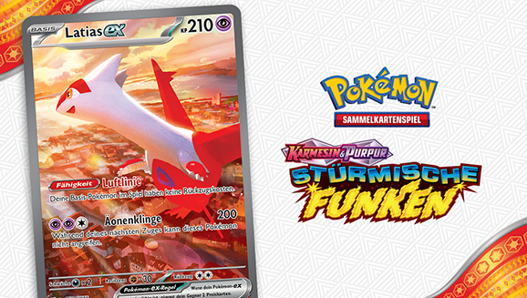 Topkarten für den Wettbewerb aus der Pokémon-Sammelkartenspiel-Erweiterung Karmesin & Purpur – Stürmische Funken