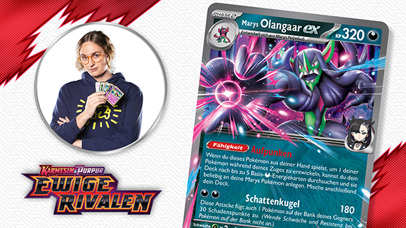 Punk dein Pokémon-Sammelkartenspiel-Deck mit Marys Olangaar-ex auf