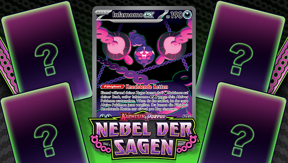 Sieh dir neue Karten aus der Pokémon-Sammelkartenspiel-Erweiterung Karmesin & Purpur – Nebel der Sagen an