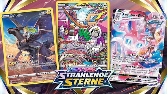 Ein Blick auf die Karten der Trainergalerie von Pokémon-Sammelkartenspiel: Schwert & Schild – Strahlende Sterne