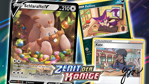 Kunst der Pokémon-Sammelkartenspiel-Erweiterung Zenit der Könige
