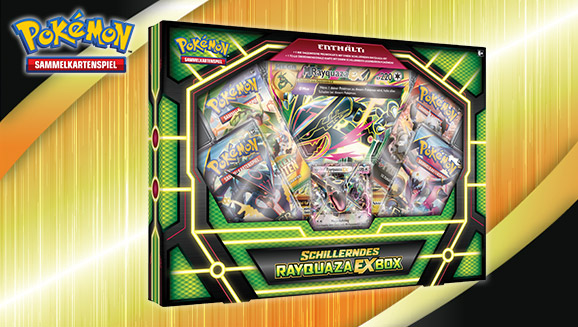 Pokémon Sammelkartenspiel: Schillerndes Rayquaza-EX-Box