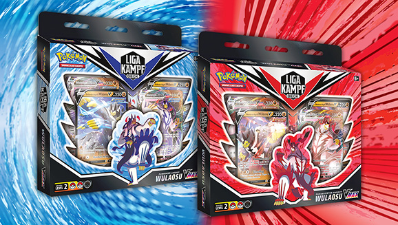 Pokémon-Sammelkartenspiel: Liga-Kampfdecks Fokussierter-Angriff-Wulaosu-VMAX und Fließender-Angriff-Wulaosu-VMAX