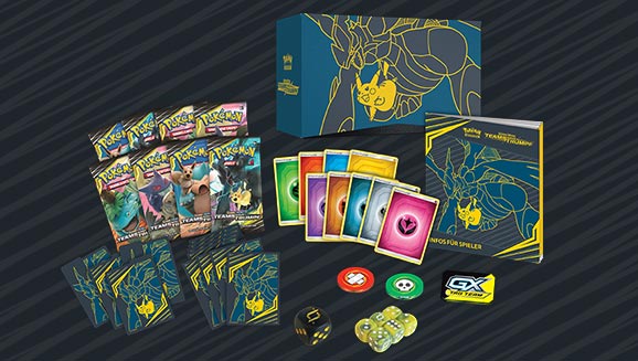 Top-Trainer-Box der Pokémon-Sammelkartenspiel-Erweiterung Sonne & Mond – Teams sind Trumpf