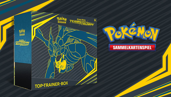 Top-Trainer-Box der Pokémon-Sammelkartenspiel-Erweiterung Sonne & Mond – Teams sind Trumpf