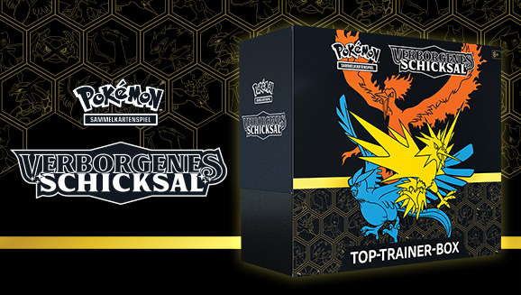 Pokémon-Sammelkartenspiel: Top-Trainer-Box Verborgenes Schicksal