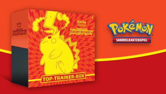 Pokémon-Sammelkartenspiel: Top-Trainer-Box der Erweiterung Schwert & Schild – Farbenschock