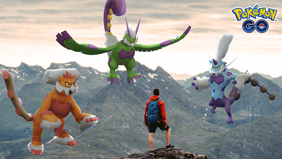 Boreos (Tiergeistform), Voltolos (Tiergeistform) und Demeteros (Tiergeistform) feiern ihr Pokémon GO-Debüt während der Legendären Jahreszeit