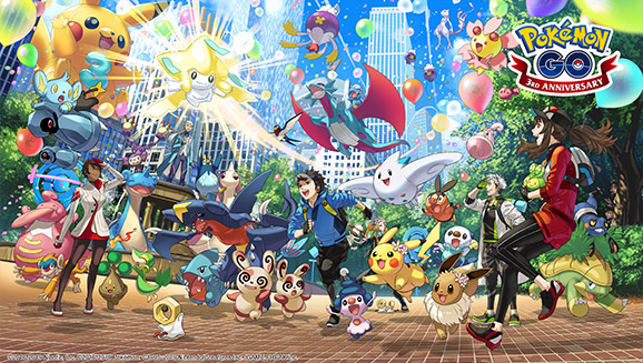 Das dreijährige Jubiläum von Pokémon GO beschert Schillernde Pokémon, Spezialforschung und mehr!