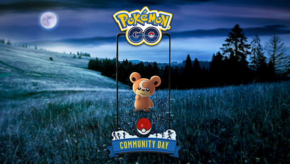 Teddiursa erleuchtet hell und Ursaluna feiert sein Debüt in Pokémon GO beim Community Day im November