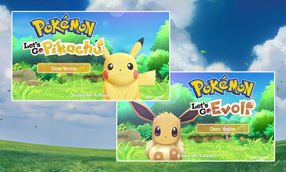 Spiele die Demoversion von Pokémon: Let’s Go, Pikachu! und Pokémon: Let’s Go, Evoli!