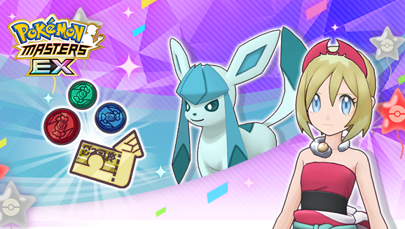 Perla & Glaziola betreten den Raum in Pokémon Masters EX