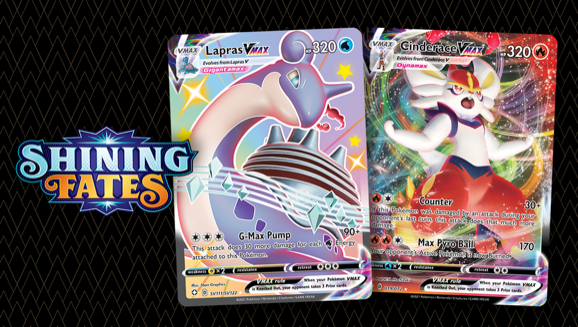 Lapras VMAX, Cinderace VMAX, and Shiny Pokémon in Pokémon TCG: Shining Fates