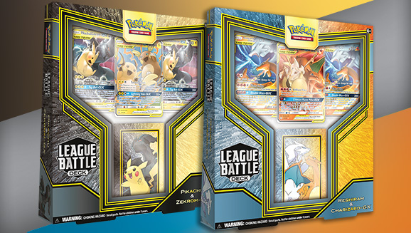 Pikachu & Zekrom-<em>GX</em> and Reshiram & Charizard-<em>GX</em> League Battle Decks