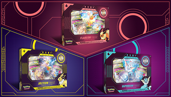 Vaporeon VMAX, Jolteon VMAX, and Flareon VMAX Premium Collections