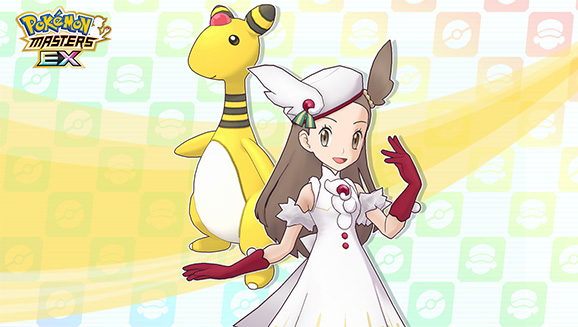 Jasmine (Holiday 2022) & Ampharos in Pokémon Masters EX