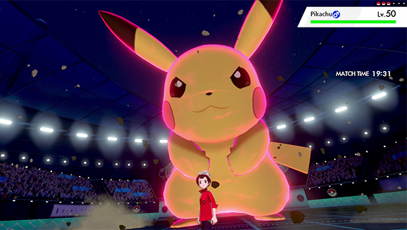 See Dynamax Pokémon, Max Raid Battles, and the Wild Area in Pokémon Sword and Pokémon Shield