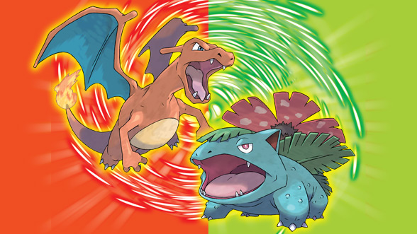 Pokémon FireRed Version and Pokémon LeafGreen Version art