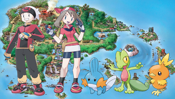 Pokémon Ruby Version and Pokémon Sapphire Version art