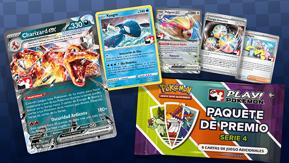 Consigue paquetes de premio de Play! Pokémon de la Serie 4 en tu tienda de juegos más cercana