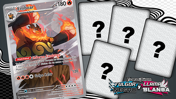 Liza, Emboar, Volcarona y muchos más llegan con Escarlata y Púrpura-Fulgor Negro y Escarlata y Púrpura-Llama Blanca