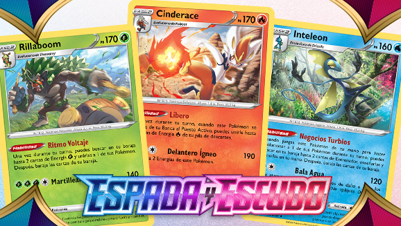 Evoluciones de los Pokémon iniciales, Pokémon V y Pokémon VMAX destacan en Espada y Escudo de JCC Pokémon
