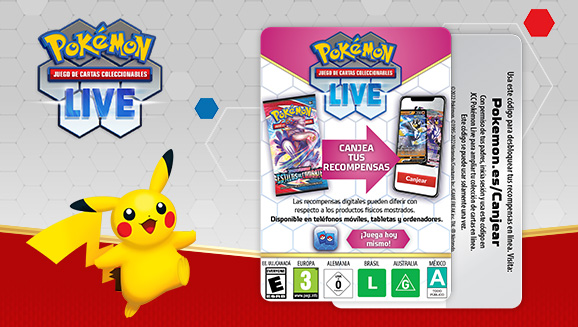 Canjea códigos de JCC Pokémon Live