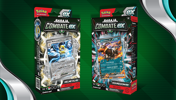 Baraja Combate ex de Melmetal ex de JCC Pokémon | Baraja Combate ex de Houndoom ex de JCC Pokémon