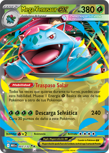 2025 ポケモンカード MEGA VENUSAUR ex Colección prémium Mega-Venusaur ex de JCC Pokémon | Pokemon.es
