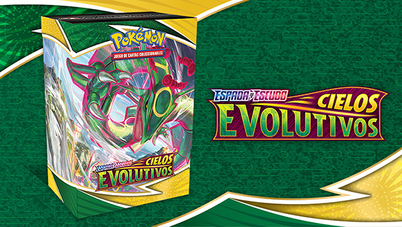 Hazte con la caja de Combina y Combate de Espada y Escudo-Cielos Evolutivos de JCC Pokémon antes que nadie