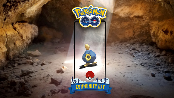 Roggenrola mueve el esqueleto en el Día de la Comunidad de Pokémon GO de septiembre
