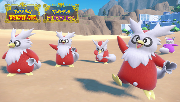 Captura a Delibird en las apariciones masivas de Pokémon Escarlata y Pokémon Púrpura