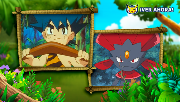 Ash explora selvas y bosques en la serie Pokémon en TV Pokémon 