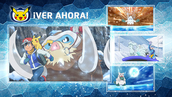 Ash se enfrenta a la nieve y a Pokémon de tipo Hielo en episodios disponibles en TV Pokémon
