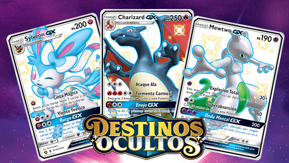 Cartas de Pokémon variocolor y raras secretas de Destinos Ocultos de JCC Pokémon