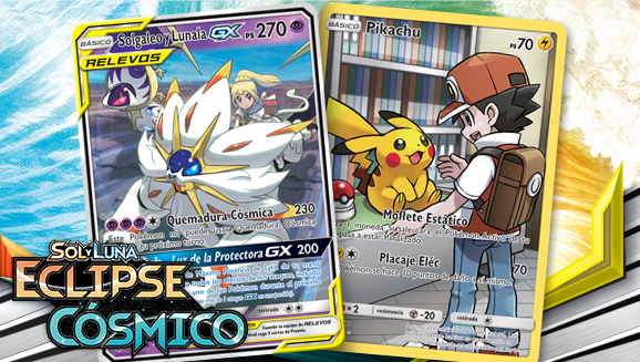 Pokémon-GX de equipo de RELEVOS y más en la expansión Sol y Luna-Eclipse Cósmico de JCC Pokémon