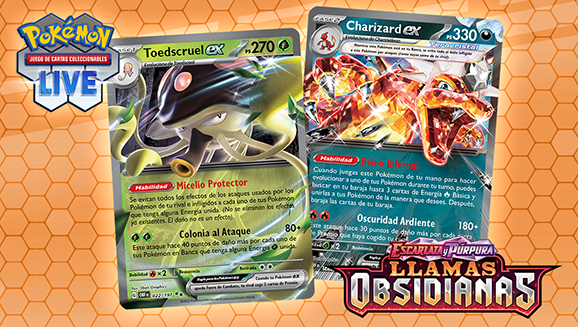 Estrategias para las barajas del pase de combate de Escarlata y Púrpura-Llamas Obsidianas de JCC Pokémon