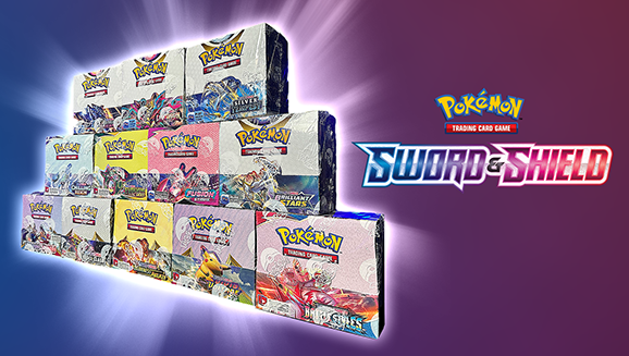 Participa en el sorteo de expositores de paquetes de mejora de la era de Espada y Escudo de JCC Pokémon