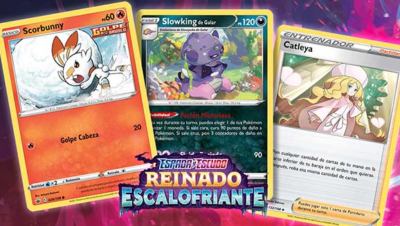 El arte en la expansión Espada y Escudo-Reinado Escalofriante de JCC Pokémon