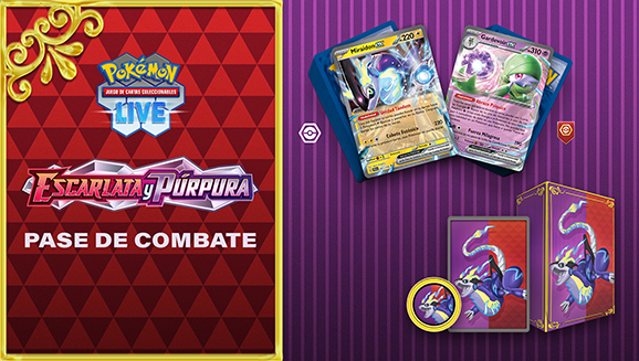 Combate con Escarlata y Púrpura de JCC Pokémon en el Juego de Cartas Coleccionables Pokémon Live