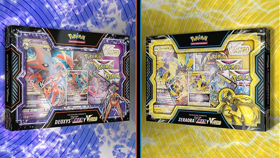 Colección Combate Deoxys VMAX y V-ASTRO y Zeraora VMAX y V-ASTRO de JCC Pokémon