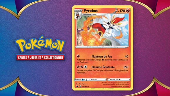 Errata pour la carte de Pyrobut dans l’extension Épée et Bouclier du JCC Pokémon