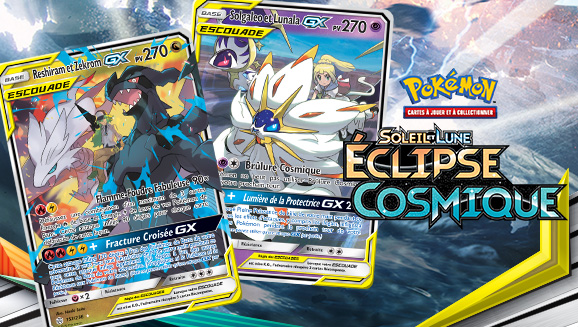 Pokémon-GX et Dresseurs sont réunis dans Soleil et Lune – Éclipse Cosmique du JCC Pokémon
